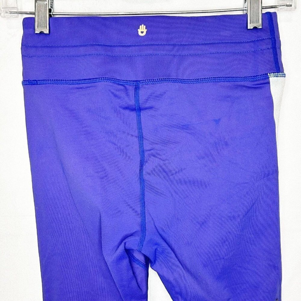Spiritual Gangster Leggings Size S Yoga Workout Gym Pants Striped Sparkly White - Picture 5 of 7